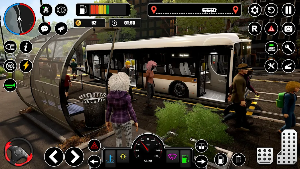 Bus Simulator : 3D Bus Games (Бас Драйвинг Симулятор ПВП Игра) МОД/Взлом [Меню, Бесконечные монеты и Открытые уровни] Screenshot 3