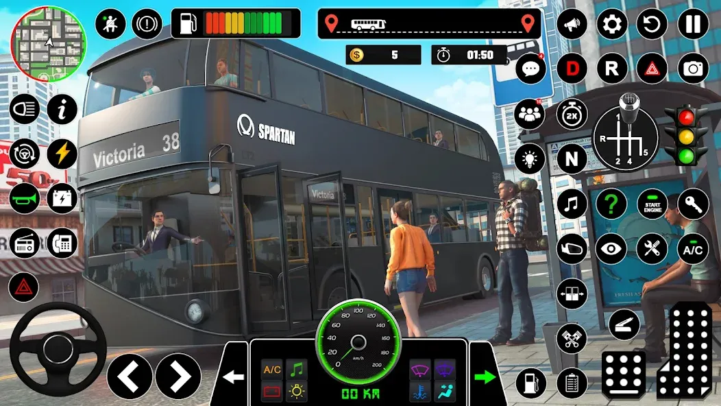 Bus Simulator : 3D Bus Games (Бас Драйвинг Симулятор ПВП Игра) МОД/Взлом [Меню, Бесконечные монеты и Открытые уровни] Screenshot 5
