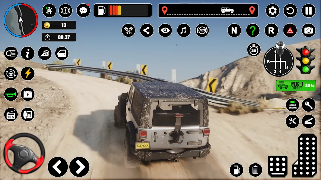 Offroad Jeep Driving & Parking МОД/Взлом [Много монет, Открытые уровни и Мега MOD] Screenshot 2