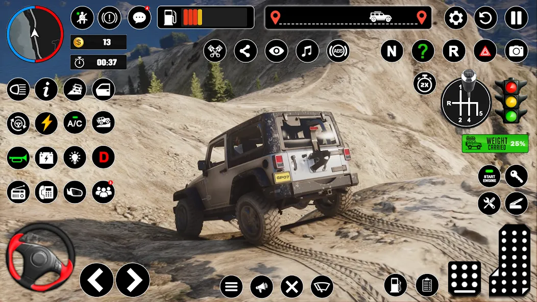 Offroad Jeep Driving & Parking МОД/Взлом [Много монет, Открытые уровни и Мега MOD] Screenshot 4