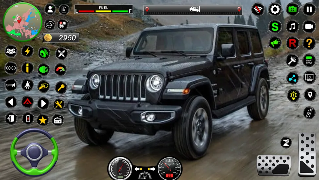 Jeep Driving Simulator offRoad (Джип Драйвинг Симулятор вне дороги) МОД/Взлом [Бесконечные деньги, Монеты и Мега MOD] Screenshot 1