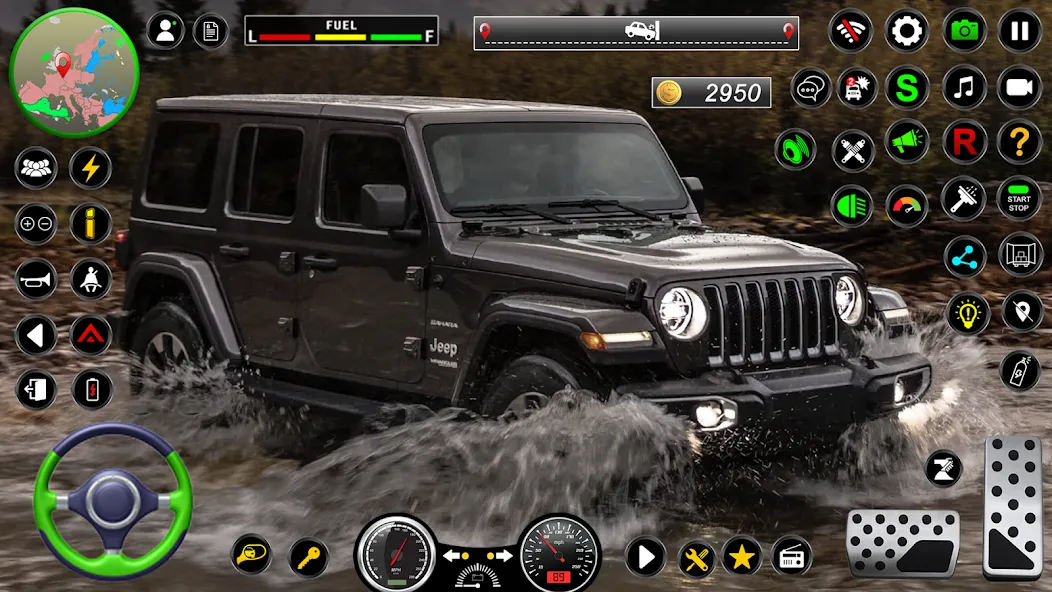 Jeep Driving Simulator offRoad (Джип Драйвинг Симулятор вне дороги) МОД/Взлом [Бесконечные деньги, Монеты и Мега MOD] Screenshot 2