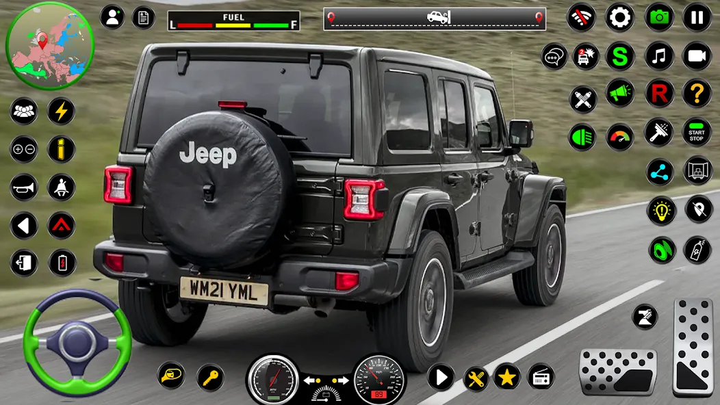 Jeep Driving Simulator offRoad (Джип Драйвинг Симулятор вне дороги) МОД/Взлом [Бесконечные деньги, Монеты и Мега MOD] Screenshot 3