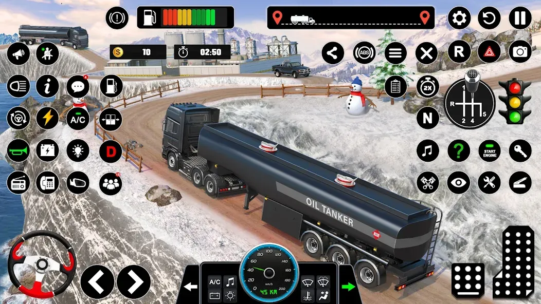 Oil Truck Games: Driving Games МОД/Взлом [Все открыто, Дополнительные деньги и Меню MOD] Screenshot 2