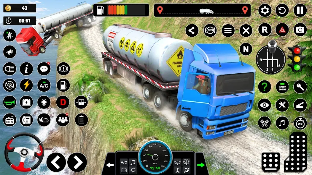 Oil Truck Games: Driving Games МОД/Взлом [Все открыто, Дополнительные деньги и Меню MOD] Screenshot 5