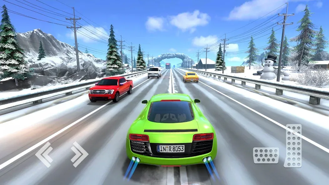 Real Highway Car Racing Games МОД/Взлом [Меню, Бесконечные монеты и Открытые уровни] Screenshot 3