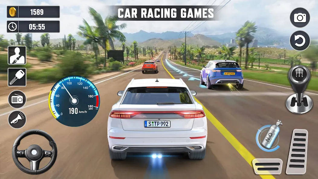 Real Highway Car Racing Games МОД/Взлом [Меню, Бесконечные монеты и Открытые уровни] Screenshot 5