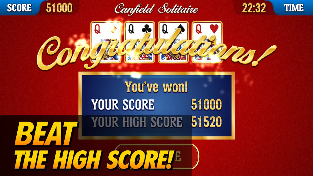 Canfield Solitaire (Кэнфилд пасьянс) МОД/Взлом [Бесконечные деньги, Монеты и Мега MOD] Screenshot 2