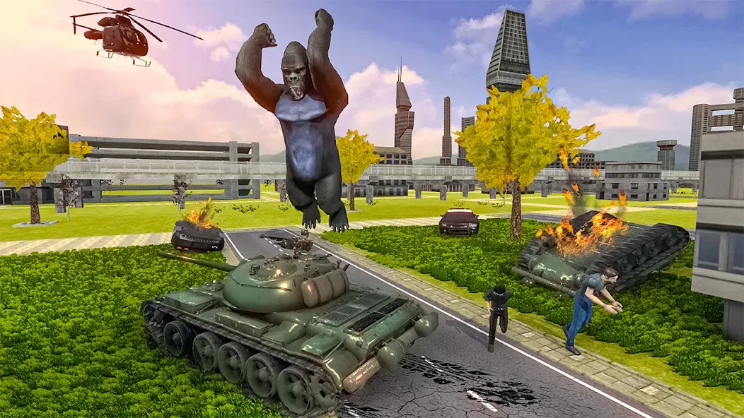 Gorilla Smash City Escape Jail МОД/Взлом [Деньги, Монеты и Меню MOD] Screenshot 1