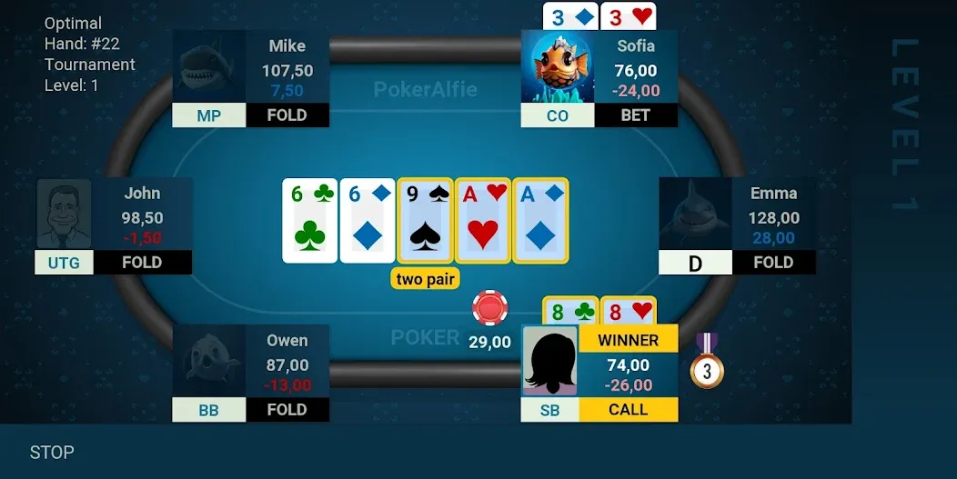 Offline Poker AI - PokerAlfie (Оффлайн Покер ИИ) МОД/Взлом [Бесконечные деньги, Монеты и Мега MOD] Screenshot 5