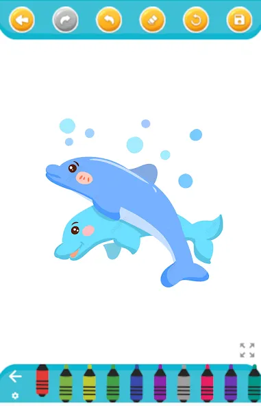 dolphin coloring game (дельфин раскраска игра) МОД/Взлом [Много денег, Монет и Все открыто] Screenshot 1