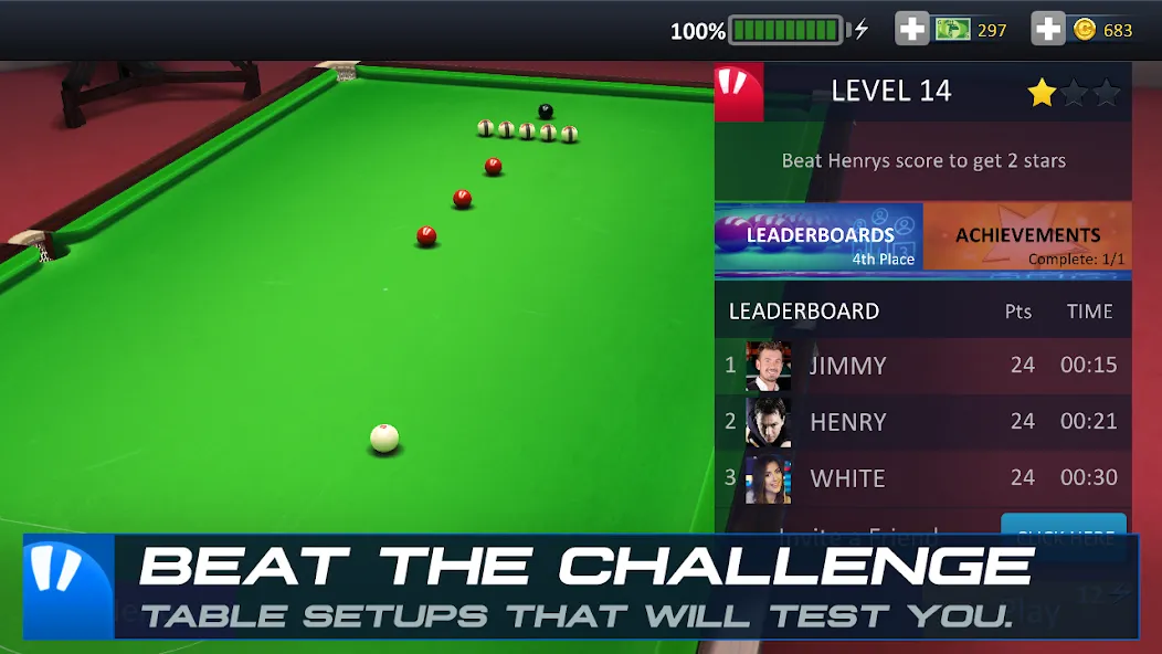 Snooker Stars - 3D Online Spor (Снукер Старс) МОД/Взлом [Бесконечные деньги, Монеты и Мега MOD] Screenshot 5