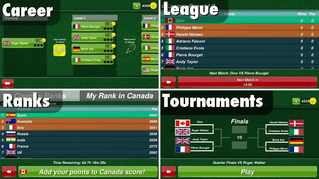 Tennis Champion 3D - Online Sp МОД/Взлом [Много денег, Монет и Все открыто] Screenshot 3