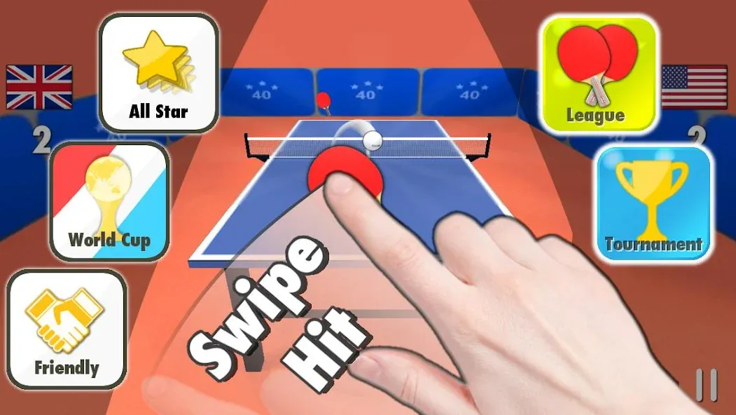 Table Tennis 3D МОД/Взлом [Деньги, Монеты и Меню MOD] Screenshot 1