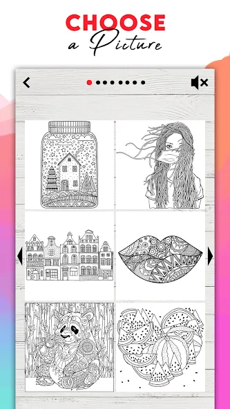 Coloring for adults offline МОД/Взлом [Меню, Бесконечные монеты и Открытые уровни] Screenshot 5