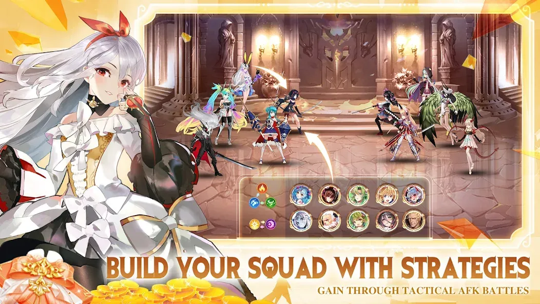 Girls' Connect: Idle RPG МОД/Взлом [Все открыто, Дополнительные деньги и Меню MOD] Screenshot 3