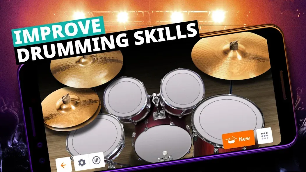 Drum Kit Music Games Simulator МОД/Взлом [Бесконечные деньги, Монеты и Мега MOD] Screenshot 3