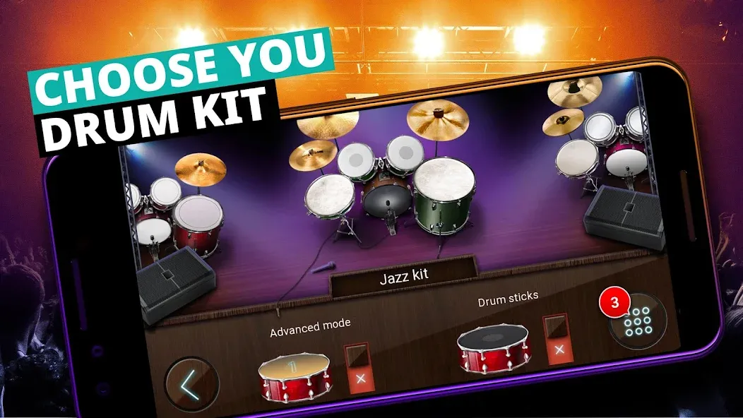 Drum Kit Music Games Simulator МОД/Взлом [Бесконечные деньги, Монеты и Мега MOD] Screenshot 4