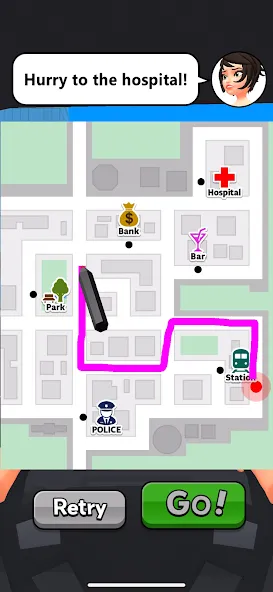 Taxi Master - Draw&Story game (Такси Мастер) МОД/Взлом [Меню, Бесконечные монеты и Открытые уровни] Screenshot 4