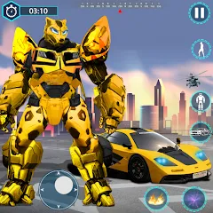 Скачать Flying Robot Transforming Game Взлом (много денег) на Андроид бесплатно