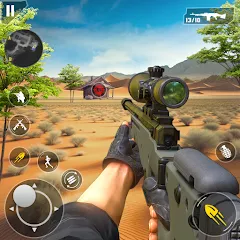 Скачать Взломанная Fps Shooting Gun War: Gun Game на Андроид (Много денег и патронов)