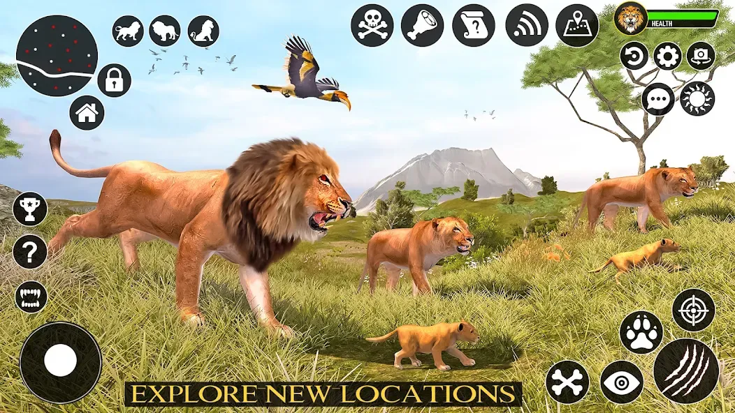 Ultimate Lion Simulator Game (Лайон Симулятор) МОД/Взлом [Много монет, Открытые уровни и Мега MOD] Screenshot 2