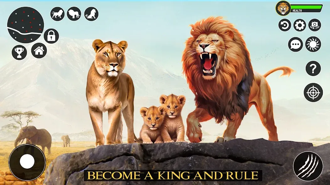 Ultimate Lion Simulator Game (Лайон Симулятор) МОД/Взлом [Много монет, Открытые уровни и Мега MOD] Screenshot 3