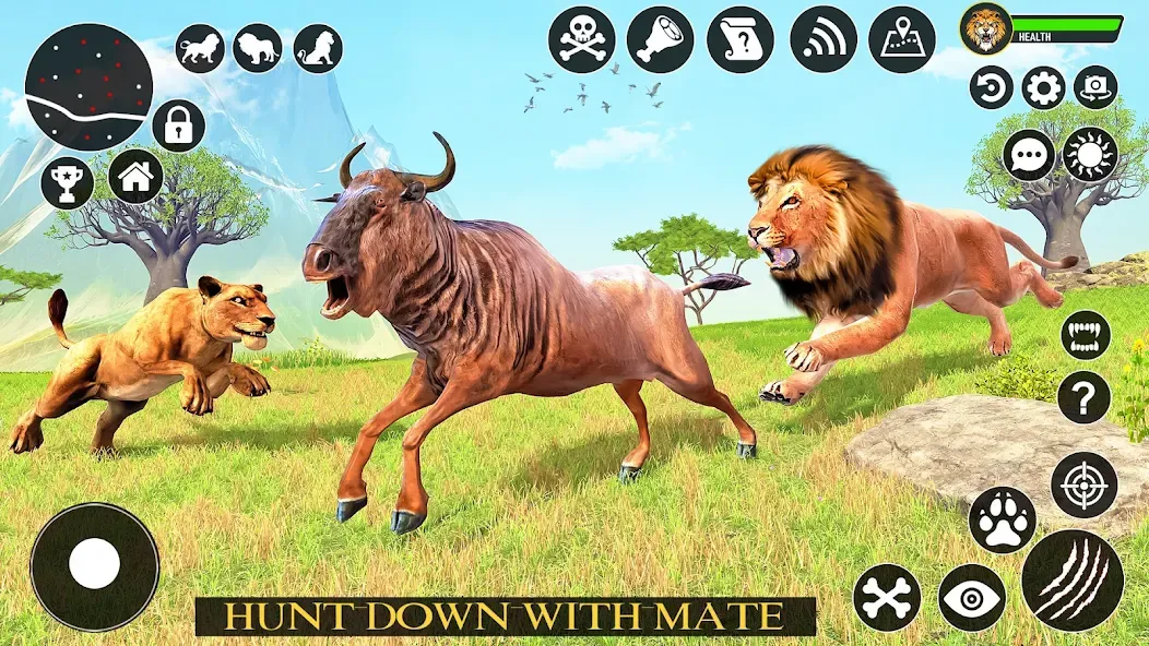 Ultimate Lion Simulator Game (Лайон Симулятор) МОД/Взлом [Много монет, Открытые уровни и Мега MOD] Screenshot 4