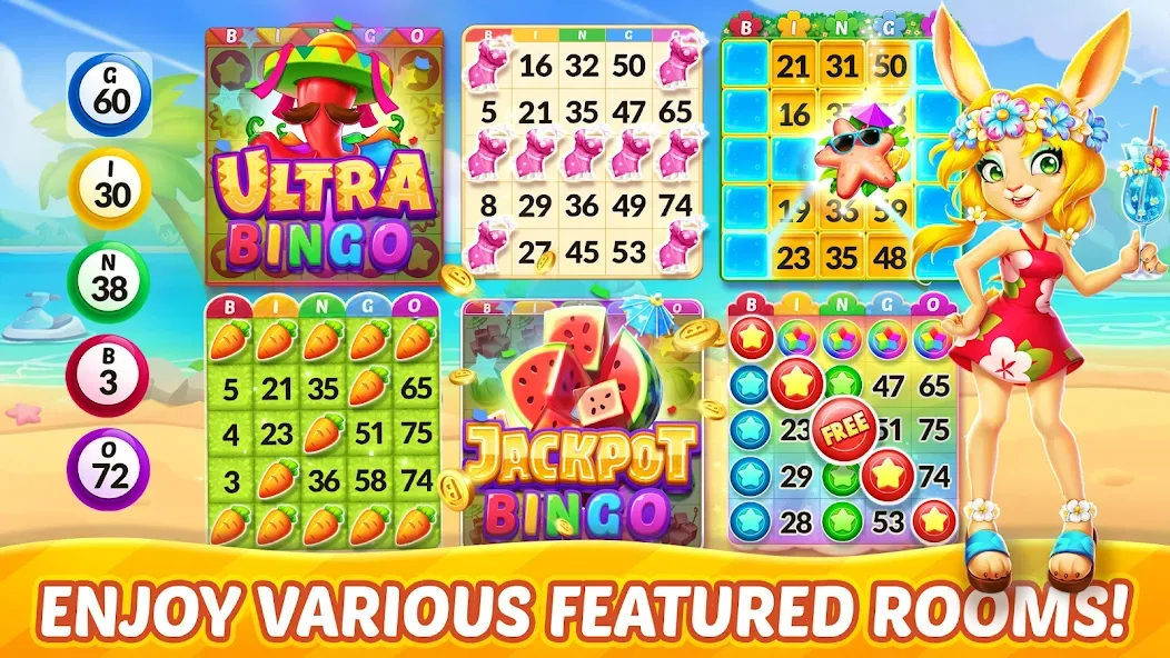 Bingo Aloha-Bingo tour at home (Бинго Алоха) МОД/Взлом [Деньги, Монеты и Меню MOD] Screenshot 2