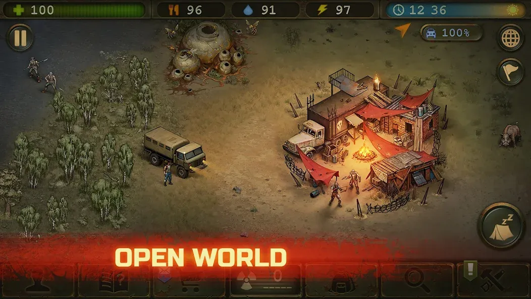 Day R Survival: Last Survivor (Дей Р Сурвайвал Гейм) МОД/Взлом [Меню, Бесконечные монеты и Открытые уровни] Screenshot 2