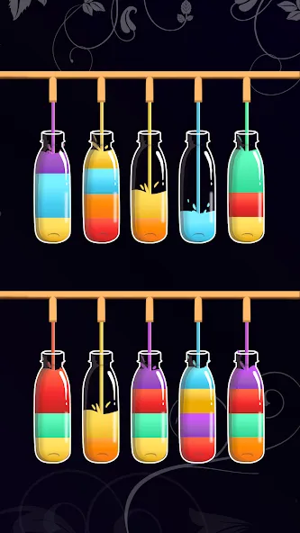 Water Sort - Color Puzzle Game (Уотер Сорт) МОД/Взлом [Меню, Бесконечные монеты и Открытые уровни] Screenshot 2