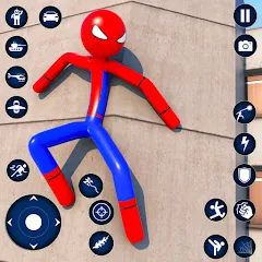 Скачать Spider Game-Stickman Rope Hero Взлом (много денег) на Android