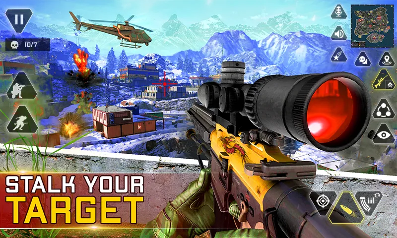 Sniper Gun Shooting game (ИГИ Снайпер Оружие Стрелялки Игры) МОД/Взлом [Деньги, Монеты и Меню MOD] Screenshot 2