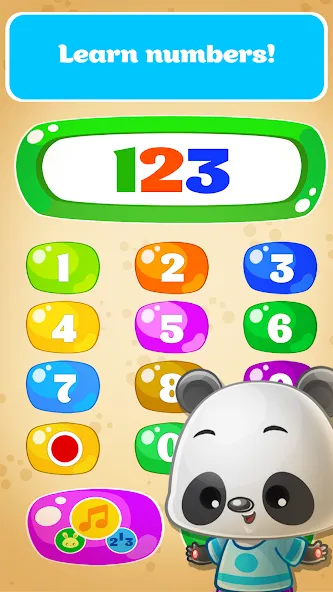 Babyphone game Numbers Animals МОД/Взлом [Меню, Бесконечные монеты и Открытые уровни] Screenshot 2
