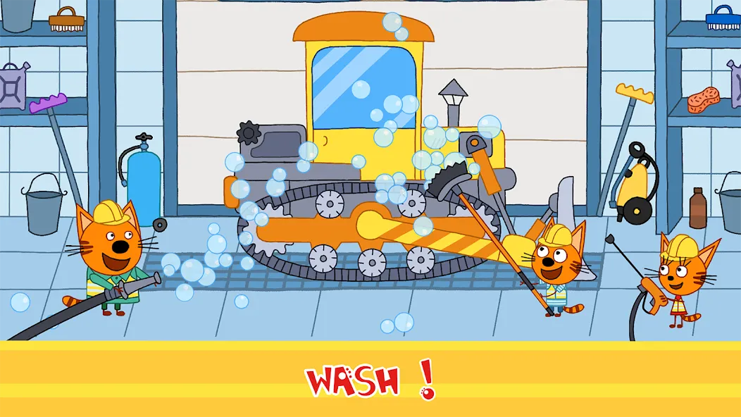 Kid-E-Cats Cars, Build a house МОД/Взлом [Меню, Бесконечные монеты и Открытые уровни] Screenshot 2