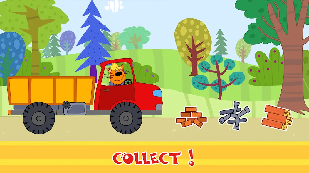 Kid-E-Cats Cars, Build a house МОД/Взлом [Меню, Бесконечные монеты и Открытые уровни] Screenshot 4