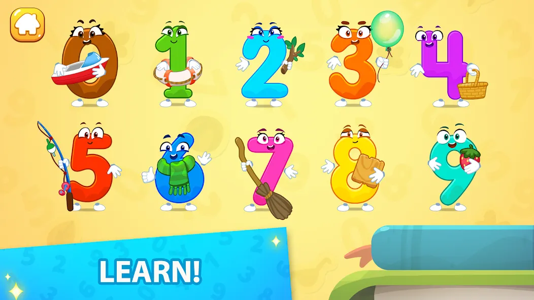 Numbers for kid Learn to count МОД/Взлом [Меню, Бесконечные монеты и Открытые уровни] Screenshot 2