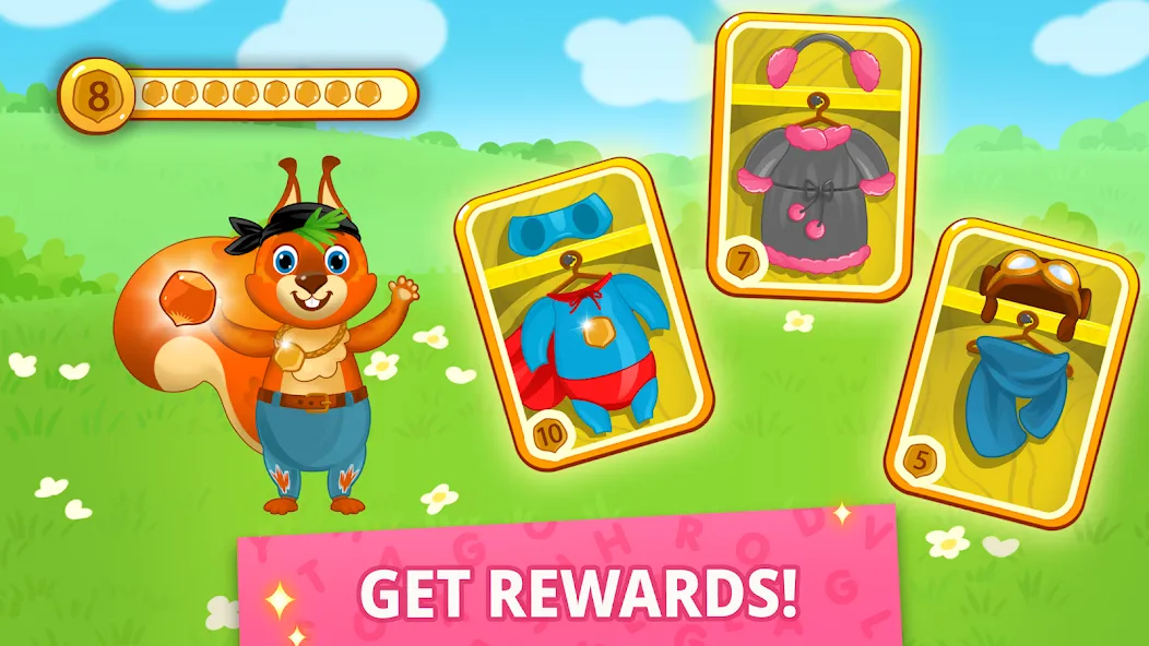 ABC kids! Alphabet, letters МОД/Взлом [Все открыто, Дополнительные деньги и Меню MOD] Screenshot 5