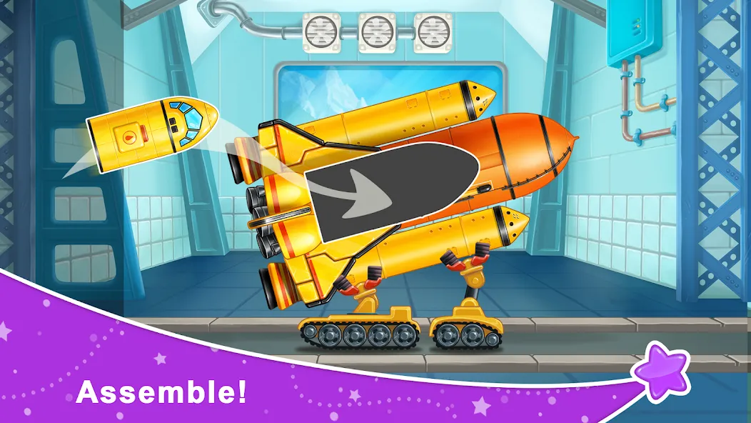 Rocket 4 space games Spaceship МОД/Взлом [Все открыто, Дополнительные деньги и Меню MOD] Screenshot 1