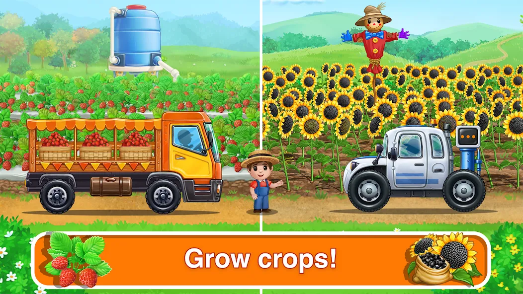 Tractor, car: kids farm games МОД/Взлом [Много монет, Открытые уровни и Мега MOD] Screenshot 3