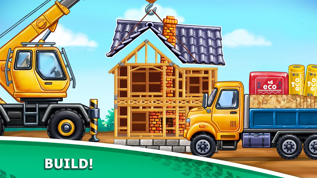 Truck games - build a house МОД/Взлом [Деньги, Монеты и Меню MOD] Screenshot 4