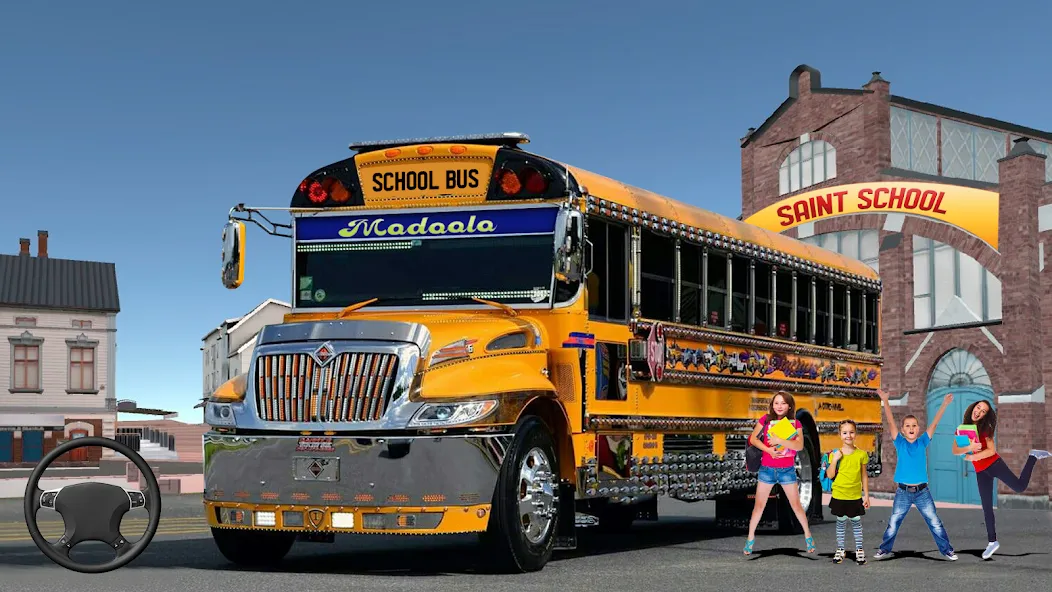 School Bus Transport Simulator (Школьный Автобусный Транспортный Симулятор) МОД/Взлом [Много монет, Открытые уровни и Мега MOD] Screenshot 1