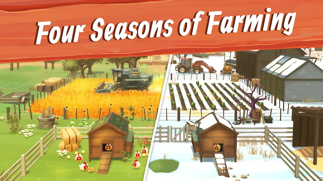 Big Farm: Mobile Harvest (Биг Фарм) МОД/Взлом [Меню, Бесконечные монеты и Открытые уровни] Screenshot 2