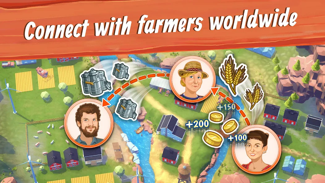 Big Farm: Mobile Harvest (Биг Фарм) МОД/Взлом [Меню, Бесконечные монеты и Открытые уровни] Screenshot 5