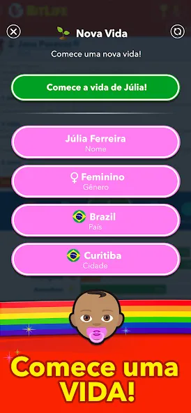 BitLife BR - Simulação de vida (БитЛайф БР) МОД/Взлом [Много монет, Открытые уровни и Мега MOD] Screenshot 1