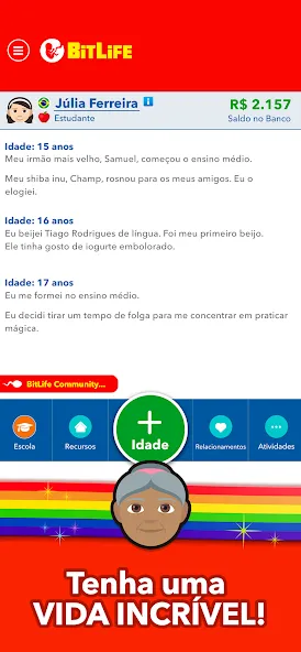 BitLife BR - Simulação de vida (БитЛайф БР) МОД/Взлом [Много монет, Открытые уровни и Мега MOD] Screenshot 4