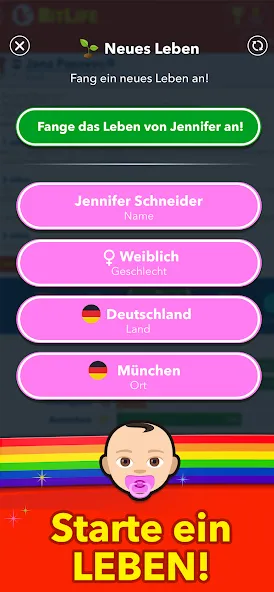 BitLife DE - Lebenssimulation (Битлайф ДЕ) МОД/Взлом [Бесконечные деньги, Монеты и Мега MOD] Screenshot 1