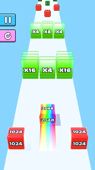 Jelly Run 2048 (Джелли Ран 2048) МОД/Взлом [Деньги, Монеты и Меню MOD] Screenshot 1