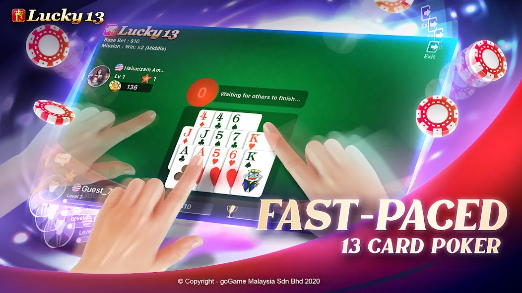 Lucky 13: 13 Poker Puzzle (Лаки 13) МОД/Взлом [Деньги, Монеты и Меню MOD] Screenshot 4