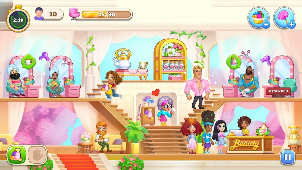 Makeover Salon: Beauty Mania (Маковер Салон) МОД/Взлом [Много денег, Монет и Все открыто] Screenshot 2